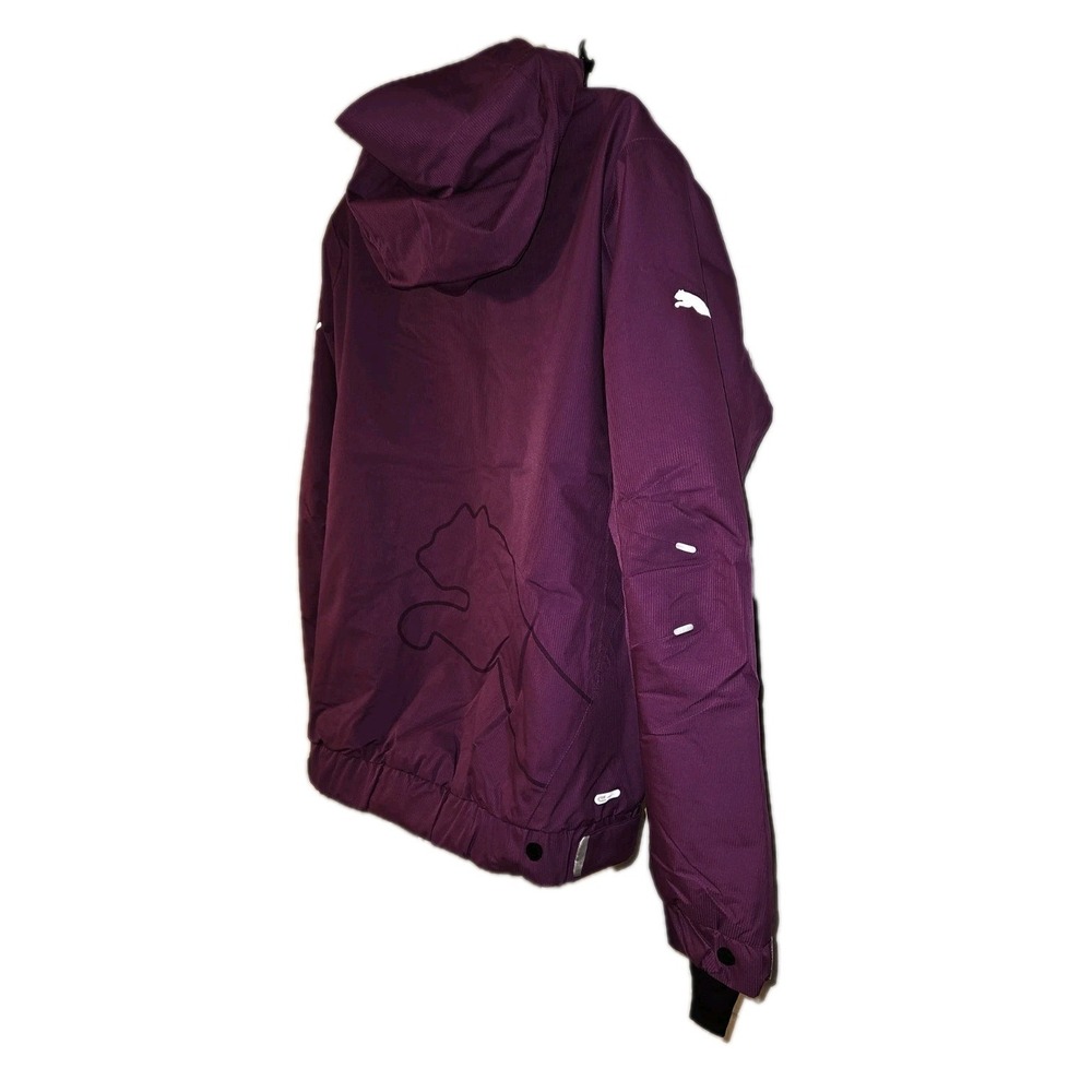 NEW PUMA Horizon Purple Sport Performance Zip Up Hoodie Jacket Waterproof Size M - Picture 4 of 14